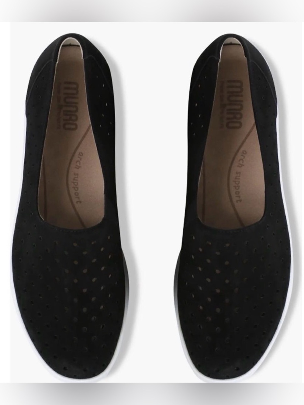 Munro Ridley Perforated Sneaker size 7.5 in black NWOT